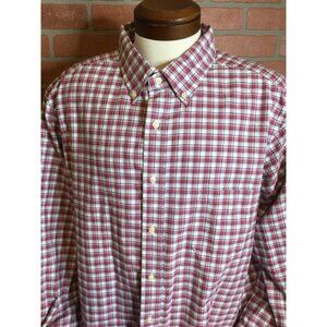 Cremieux Mens Plaid Button Down Shirt Size 2XLT Tall Man XXL